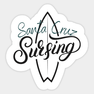 Surfing Santa Cruz Surfboard Surfer Sticker